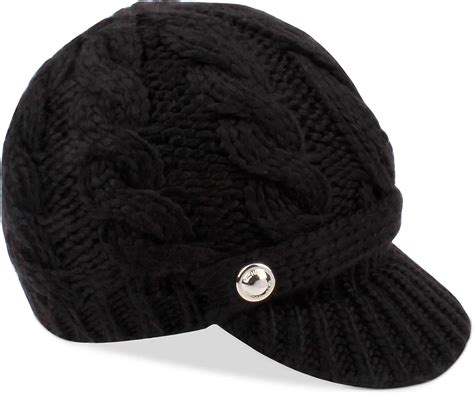 michael kors pointelle cable-knit peak hat|MICHAEL KORS 537849 Pointelle Cable Knit Peak Hat Black Nwts.